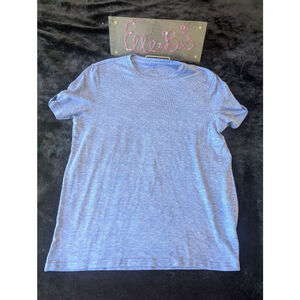 EUC APT 9 Blue Heathered Mens Seriously Soft Crew Neck Tee L